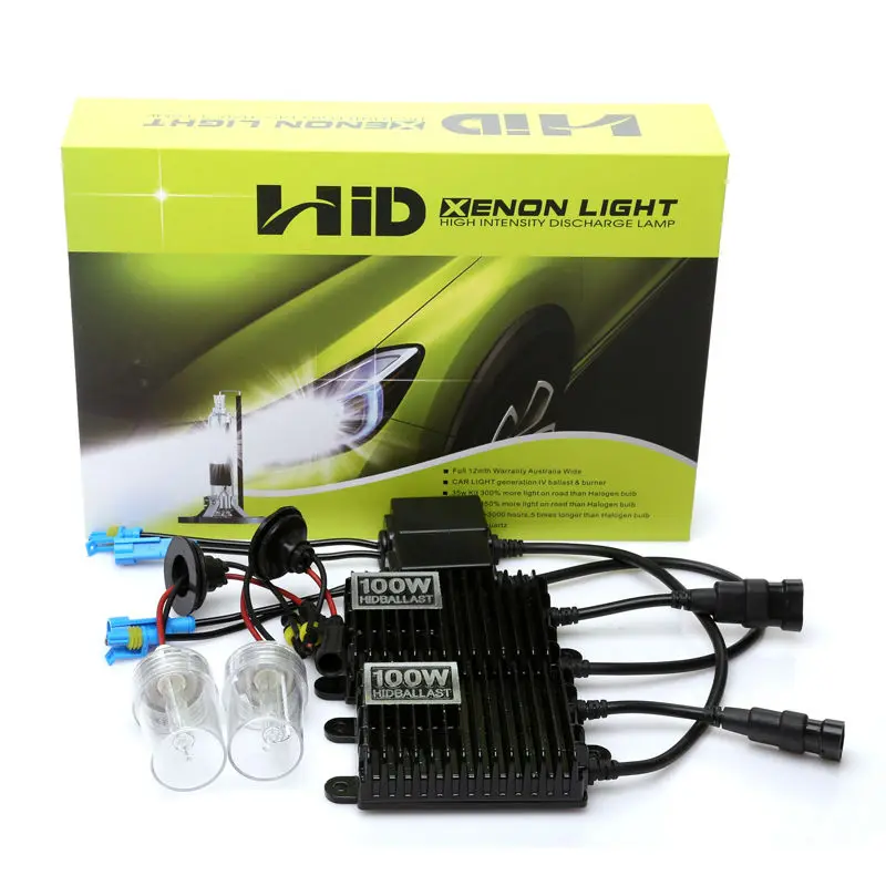 DUU 100W балласт HID ксеноновая лампочка 12V H1 H3 H7 H11 9005 9006 4300k 5000k 6000k 8000k Авто Xeno фар лампа