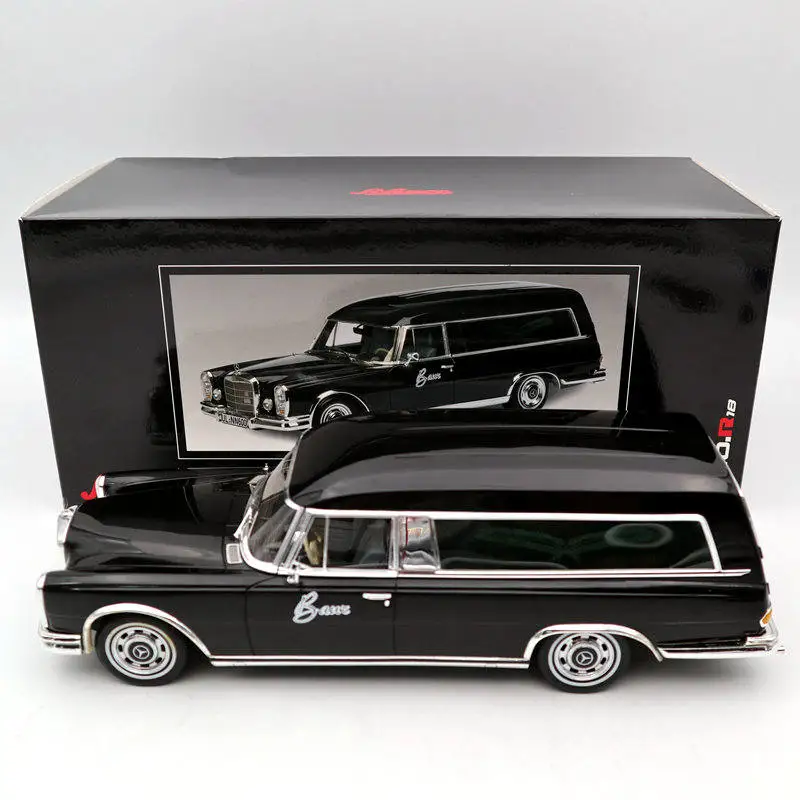 SCHUCO 1:18 для Mercexdes-Beniz 600 HEARSE FUNERAL CAR 1965 CARRO FUNEBRE игрушки из полимера модели автомобилей черный