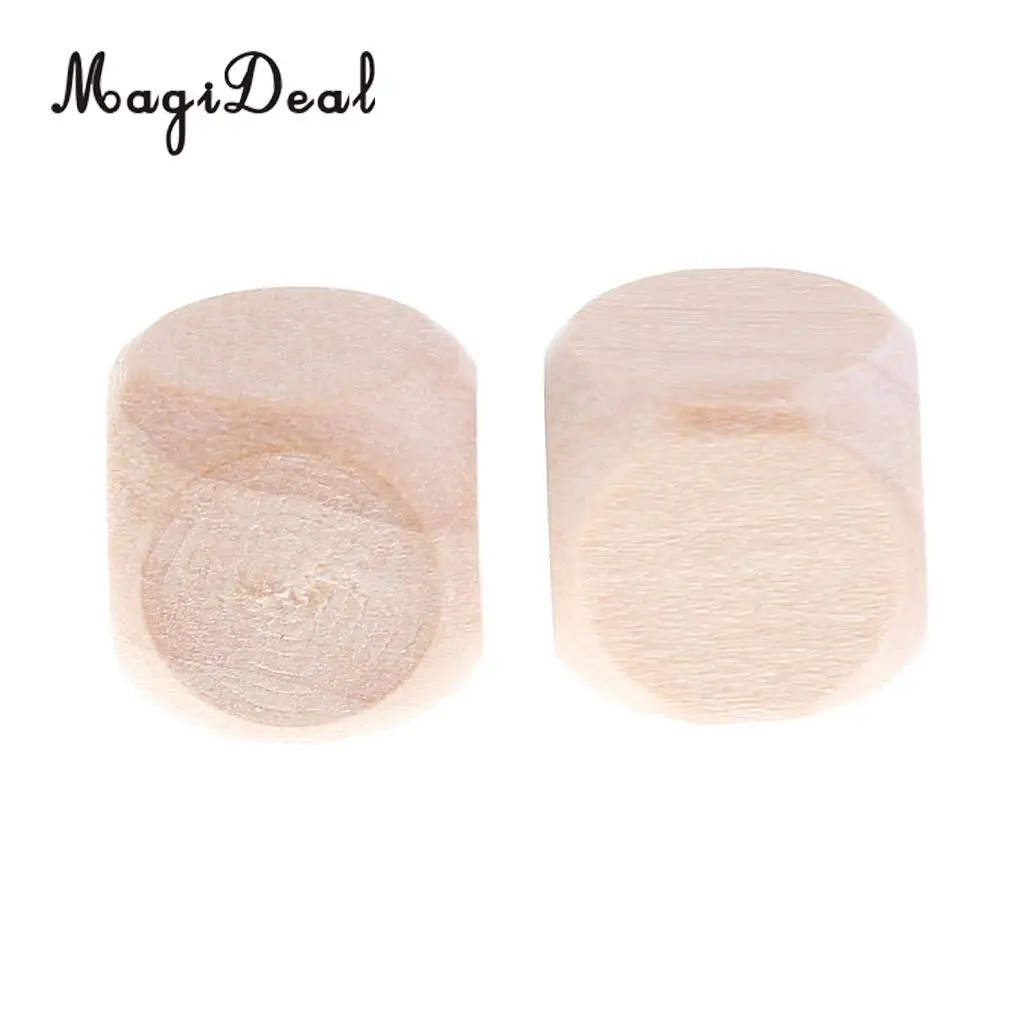 MagiDeal 100 штук деревянные пустые шестигранные кубики DIY для D & MTG DND настольные