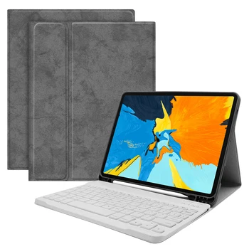 

New BT Wireless Keyboard Case For iPad Pro 11 Tablet Case with Wireless English Keyboard PU Leather Tablets Keyboard Case Set