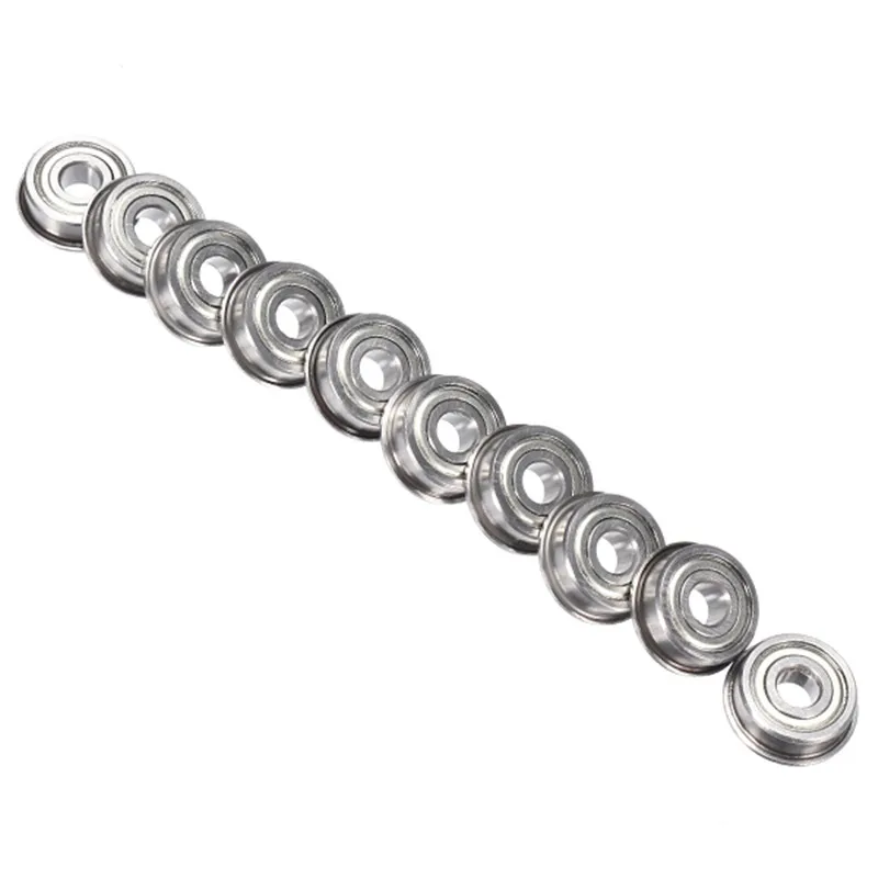 

10Pcs/set F605ZZ 5x14x5mm Flange Ball Bearings Flange Size 16x1mm Iron Cover Sealed Bearing Steel High Quality