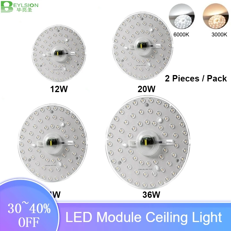 BEYLSION светодиодный Потолочные лампы светодиодные модуль AC85-265V 12 W 20 W 24 W 36 W Светодиодный свет заменить потолочный светильник источник Convenient1