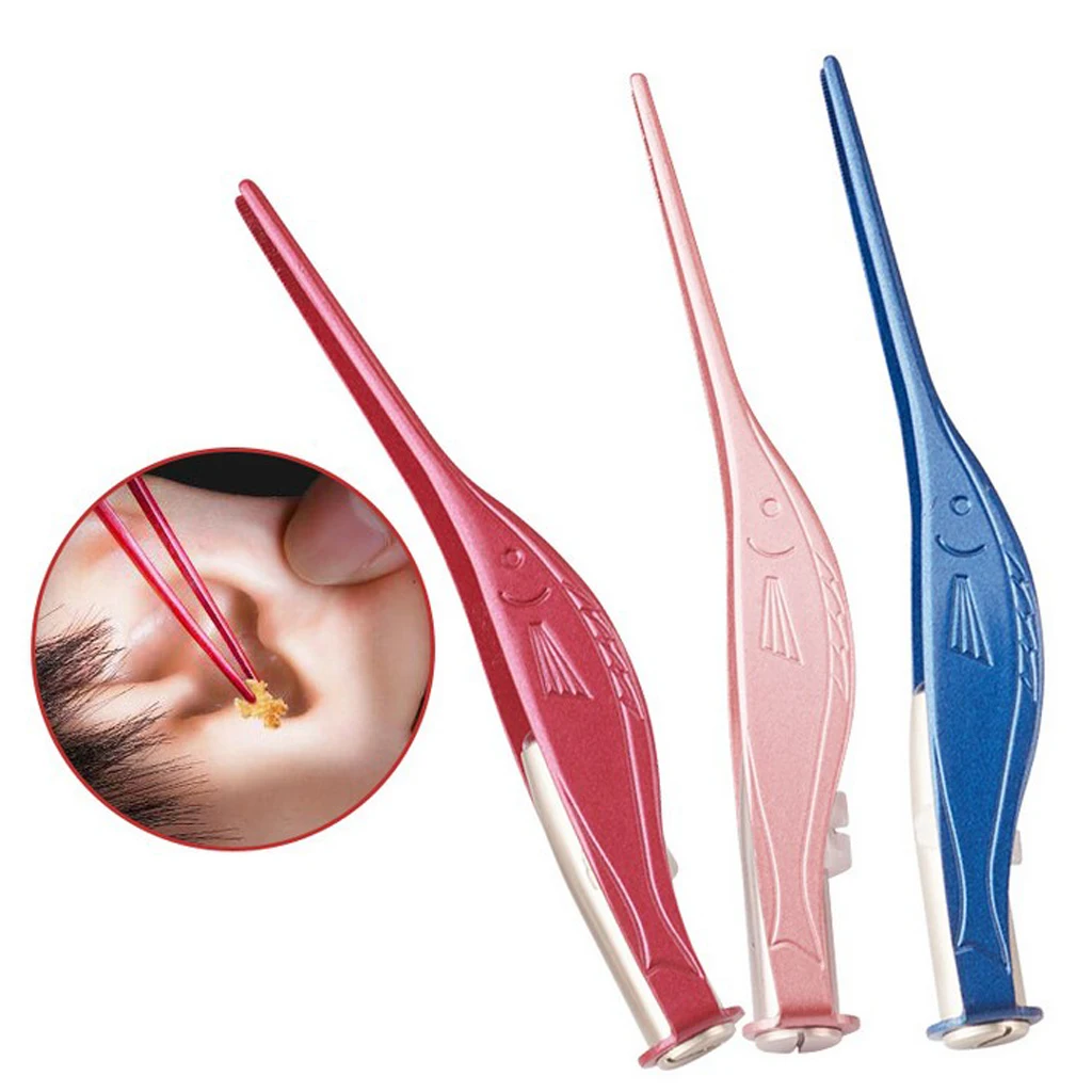 

Ear Wax Tweezers Stainless Steel Earwax Remover Cleaing Tool with Led Flashlight PC Tube Individual Packaged