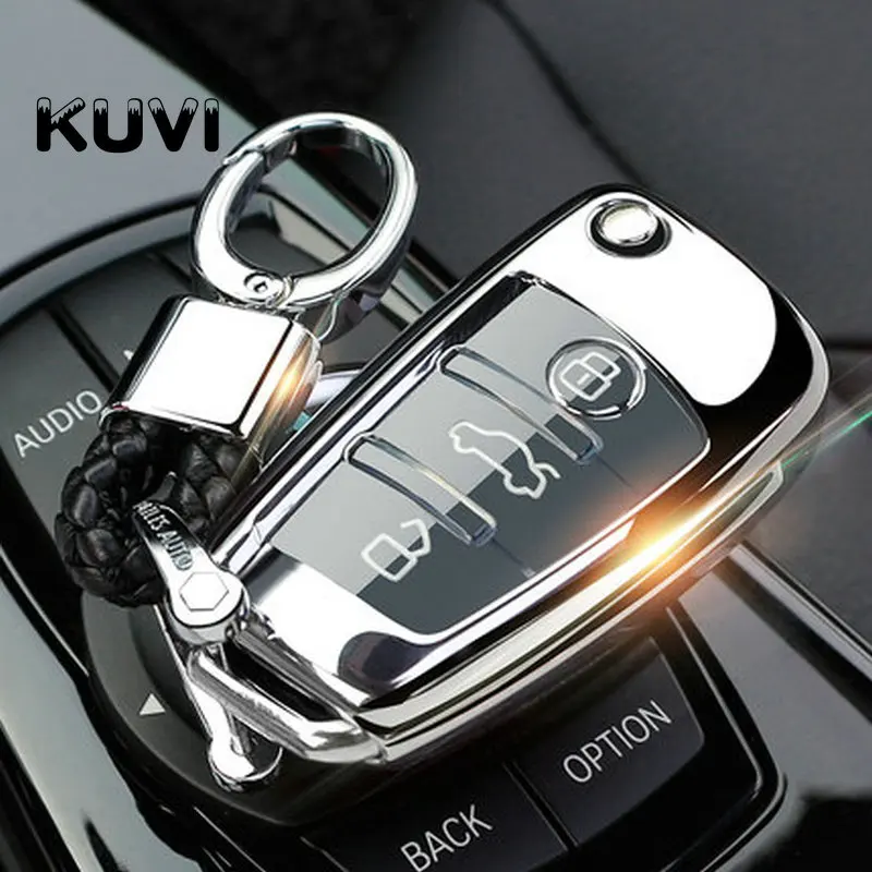 

Car Styling Soft TPU Auto Key Full Protection Cover Case For Audi C6 A7 A8 R8 A1 A3 A4 A5 Q7 A6 C5 Car Holder Shell Car-Styling
