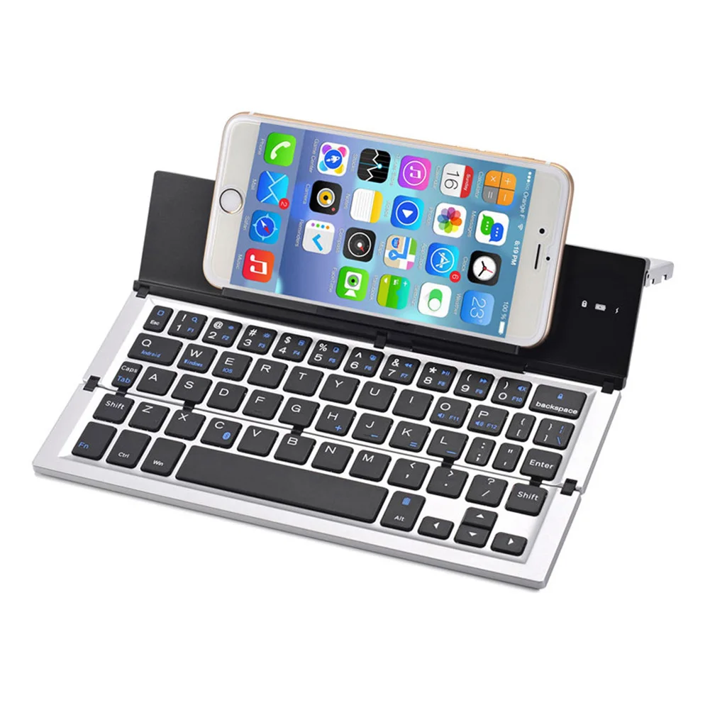 

Wireless Folding Bluetooth Keyboard Mobile Tablet PC Aluminum Alloy Energy Saving Folding Keyboard