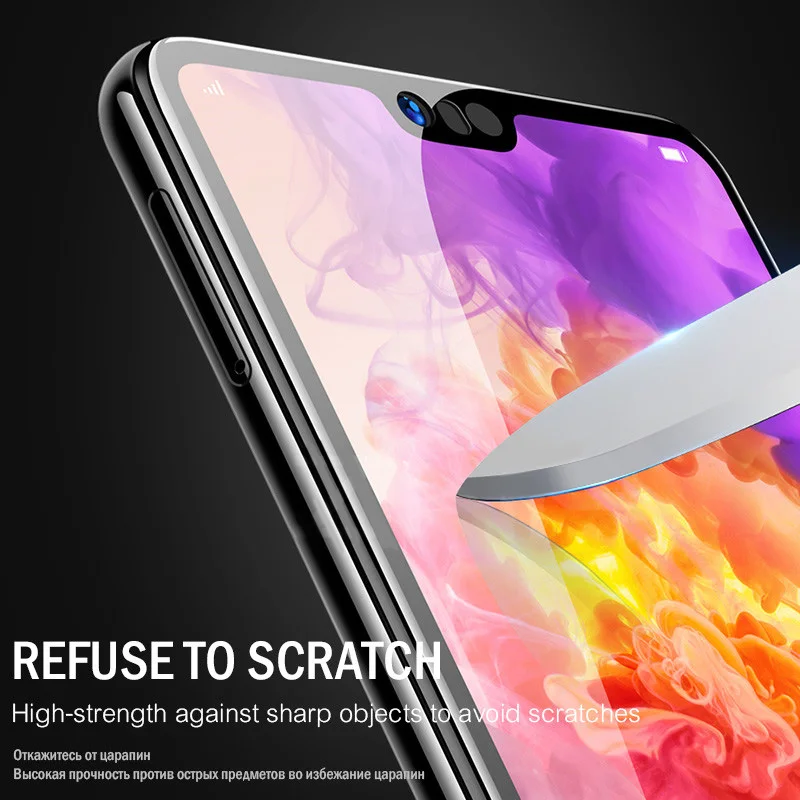 P20lite полное покрытие для huawei P20 lite pro P Smart Cover защитную Стекло Scren Y9 2018 Nova3 honor 10 9