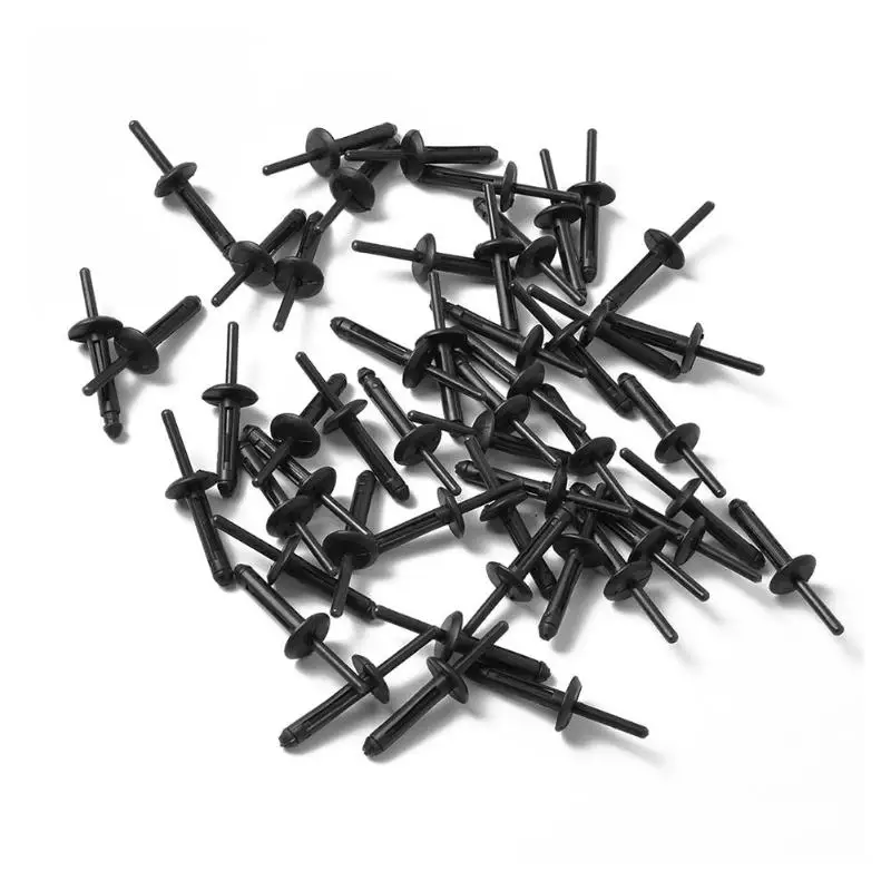 

50pcs Auto Bumper Fender Fastener Rivets Plastic Car Interior Fixing Clips Black Plastic Car Interior Fender For Jeep BMW Ford