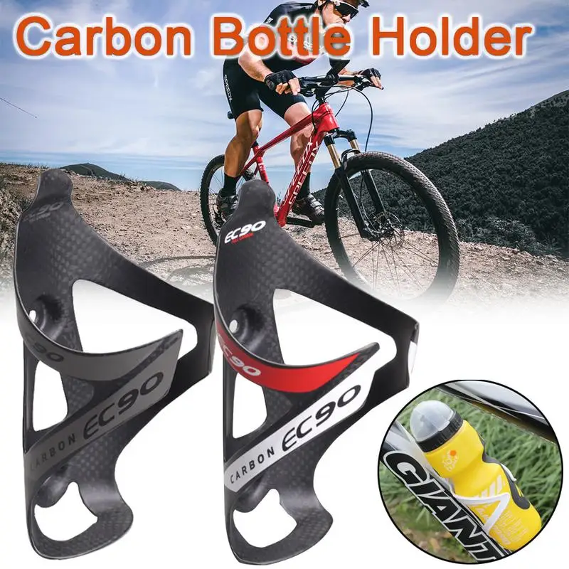 For EC90 Road Bicycle Bottle Holder Carbon Fiber Super Light 20g Bottle Cage MTB Mountain Bike Water Bottle Cages Red/Grey
