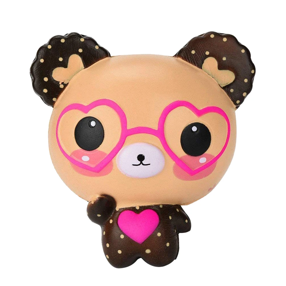 

New Squishy Love Cute Glasses Bear Scented Jumbo Charm Super Slow Rising Squeeze Toy Decompression Toy Gift for Kids & Adults