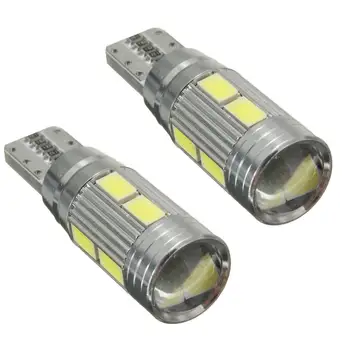 

2Pcs Car Super Bright Width Light LED 5360 W5W 10SMD Error Free Canbus Side Lamp White 6000K