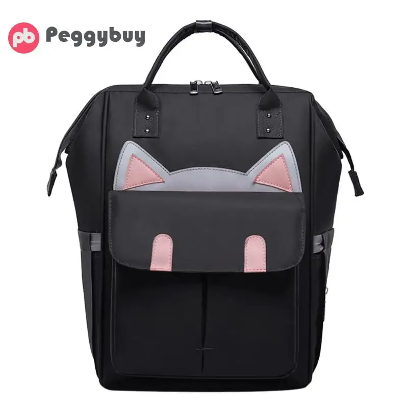 

Mommy Diaper Bag Cat Ear Nylon Waterproof Mommy Fashion Travel Backpacks Large Capacity Maternity Baby Nursing Bags for Mother