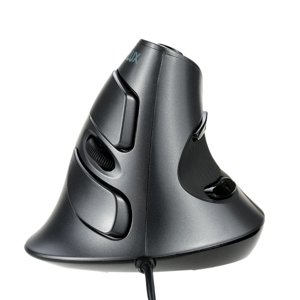 

Delux USB Wired Ergonomic Vertical Optical Mouse Computer Mice Adjustable 1600 DPI 5D Buttons with Removable Palm Rest