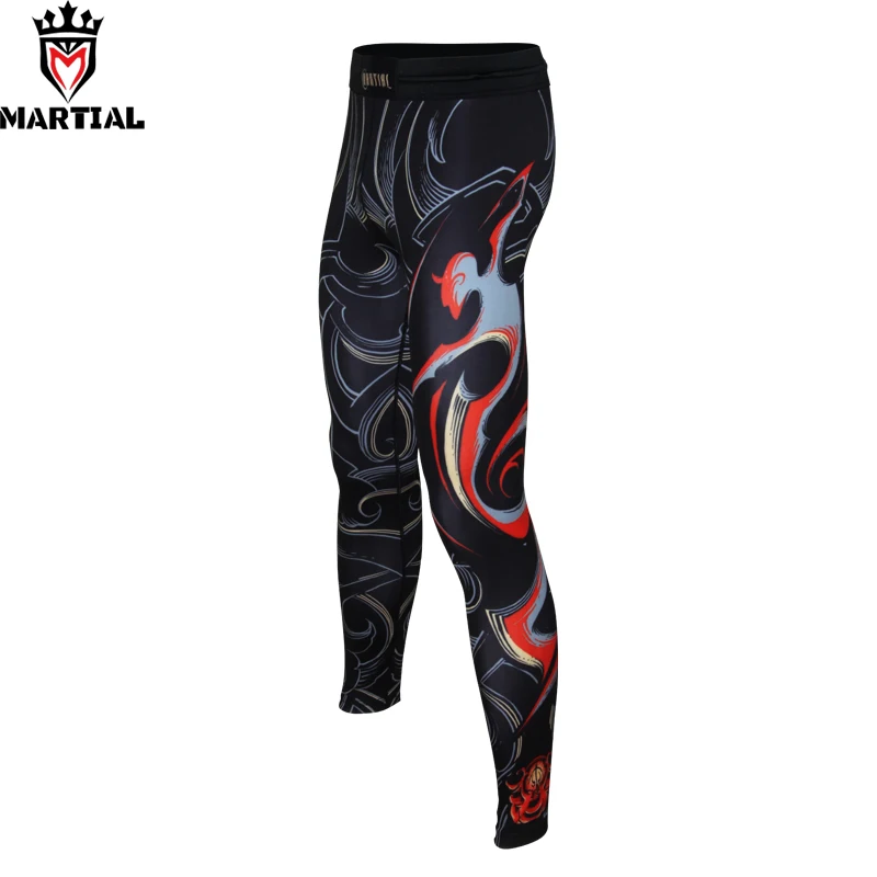 Free Shipping Martial Sagittarius printed mma pants compression leggings font b fitness b font running pants