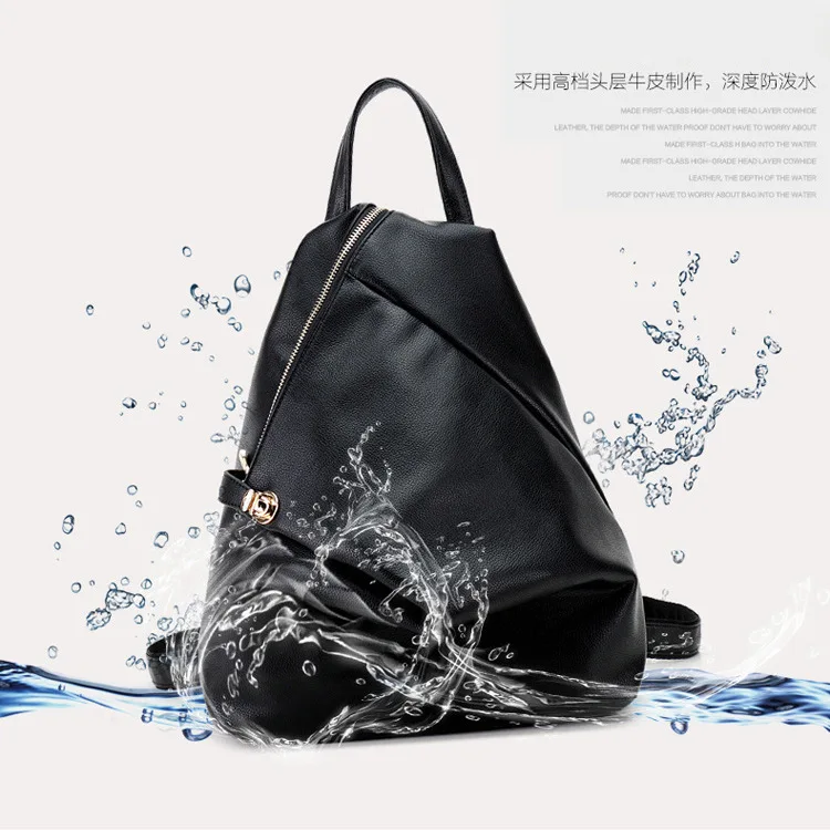 

Shoulders Package Woman Package Summer Backpack Soft Leather Leisure Time
