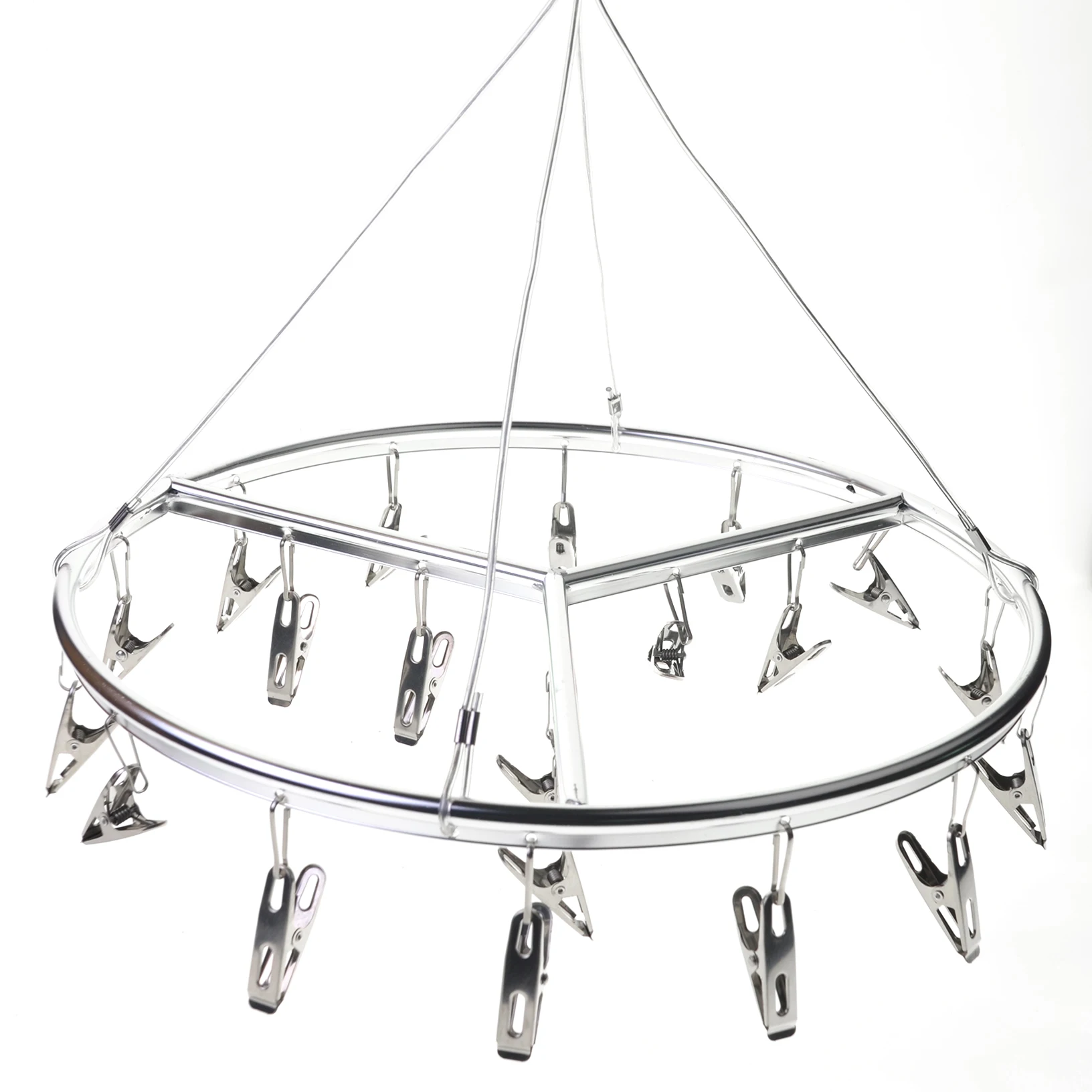 20 Pegs Swivel Hook Hanging Dryer Laundry Clothes Underwear Socks