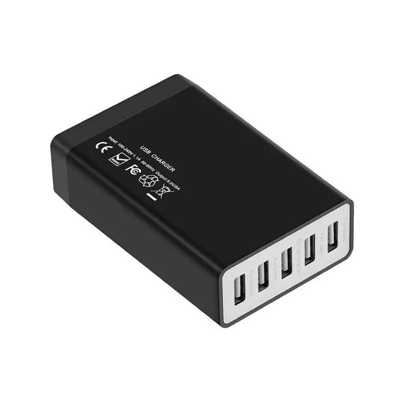 

5-Port USB Charger Multi Port Hub, 40W 8A Desktop USB Charging Station For Multiple Devices, Portable 5 Port USB Charger For P