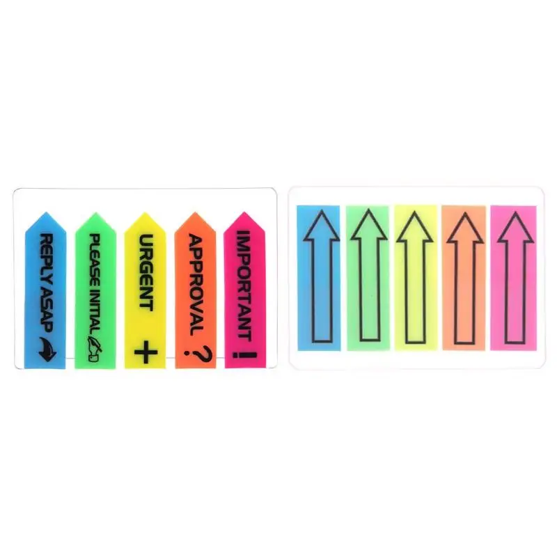 

100pcs Self-adhesive Memo Pads Sticky Notes Sorted Index Notepad Stationery