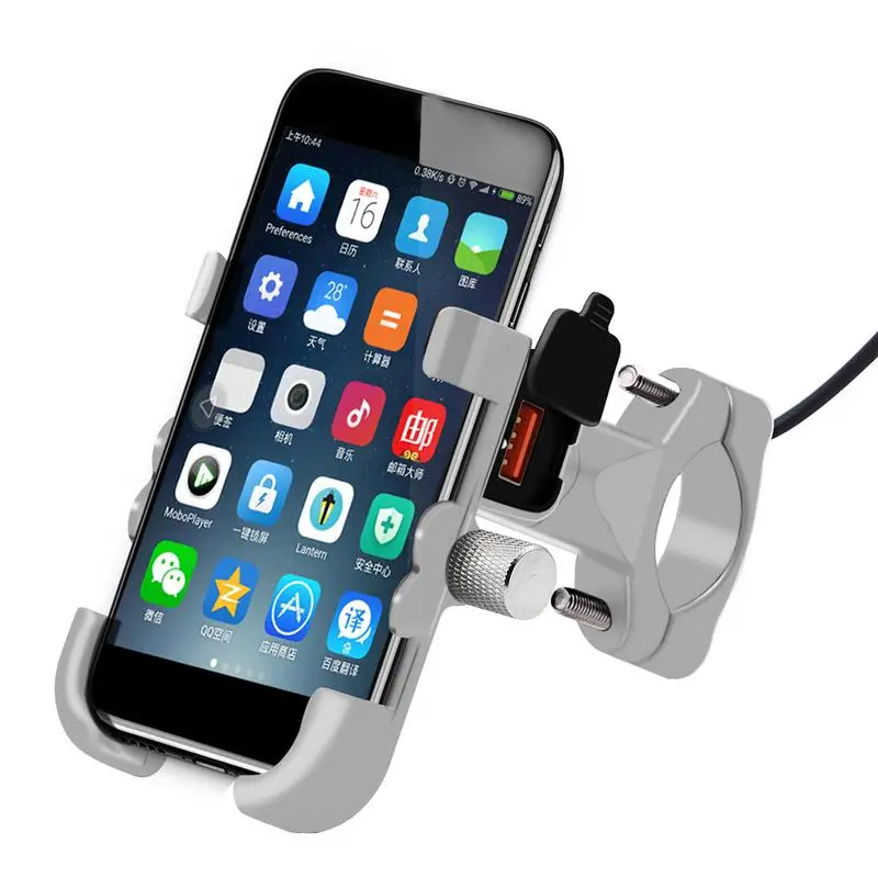 

Motorcycle Phone Holder With USB Charger QC3.0 Fast Charge Mobile Phone Stand For Motorbike Mountain Bike Holders
