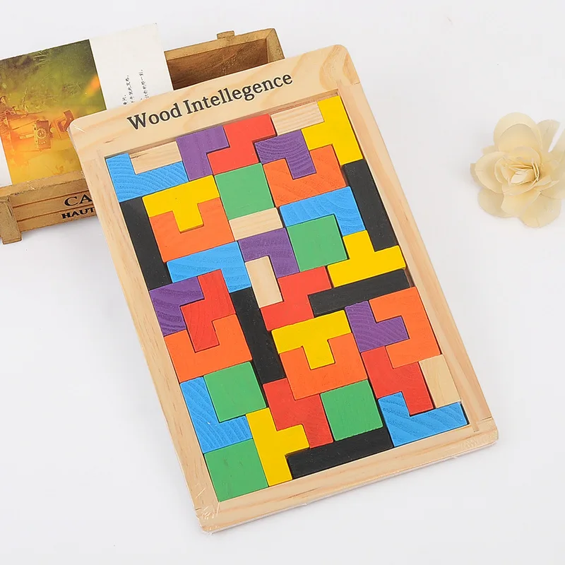 

Heat Sell Tetris Hundred Change Block Intelligence Jigsaw Children Woodiness Alpinia Oxyphylla Colour Building Block Toys