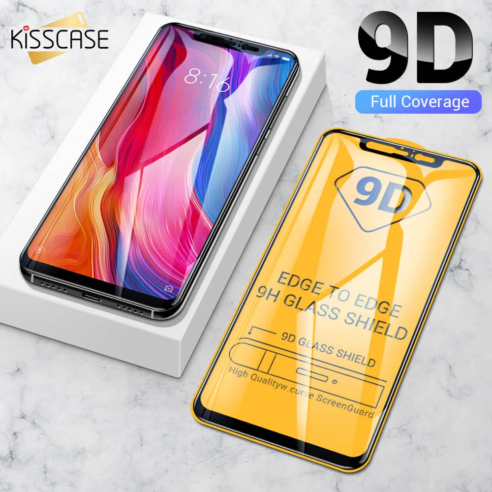 

KISSCASE 9D Tempered glass on the for Xiaomi mi 8 lite a2 a1 Screen protector for Redmi Note 6 pro note 7 Glass for Pocophone F1