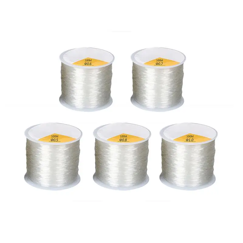 Round String Crystal Elastic Line Handcraft DIY 100 Meters Bracelet Animals Toys Fishing | Дом и сад