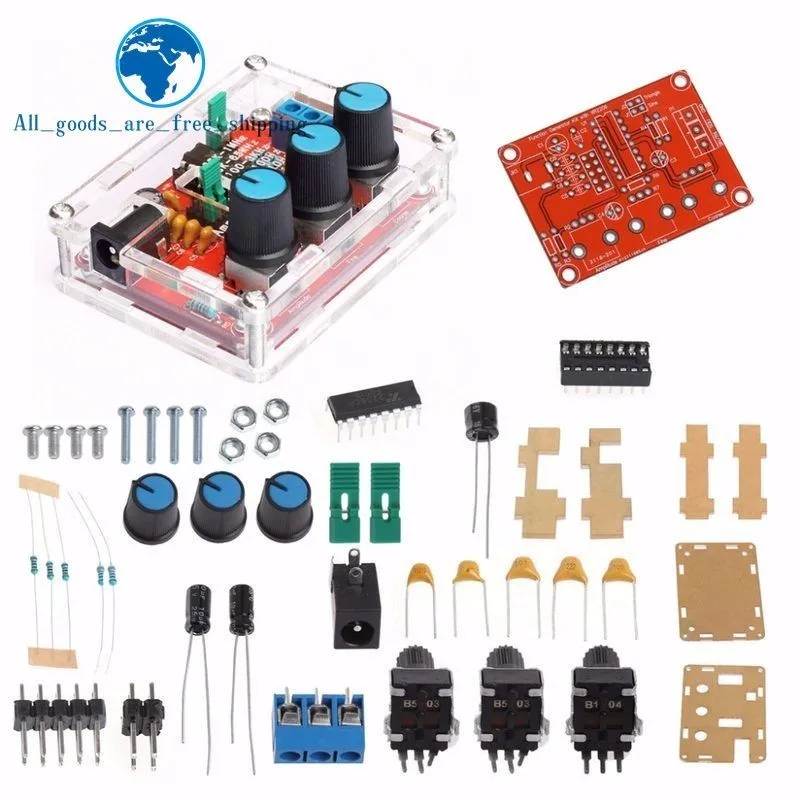 Функция генератор сигналов DIY Kit синус/треугольник/квадратный выход 1 Гц-1 МГц генератор сигналов Регулируемая амплитуда частоты XR2206