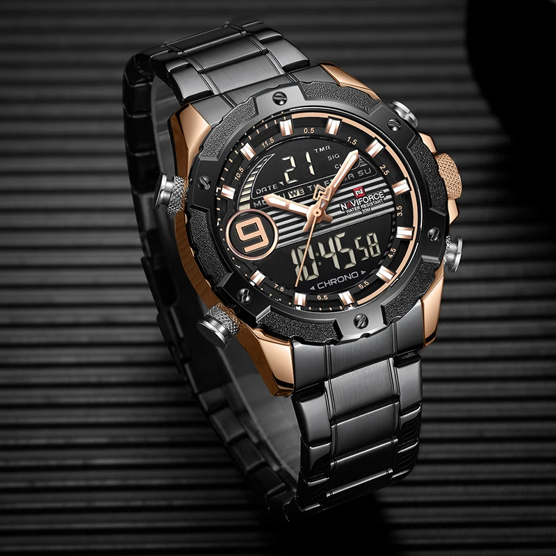 NAVIFORCE Men Creative Fashion Quartz Wrist Watch Waterproof Men's Military Sport Watches Business