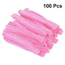 100 шт одноразовые колпачки для волос, нетканые колпачки для пыли, колпачки для медицинского обслуживания, пищевой выпечки, макияжа