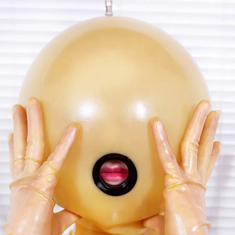 

Latex Mask 100% Rubber Transparent Fashion Double Layer Mask 0.4mm Size XXS-XXL