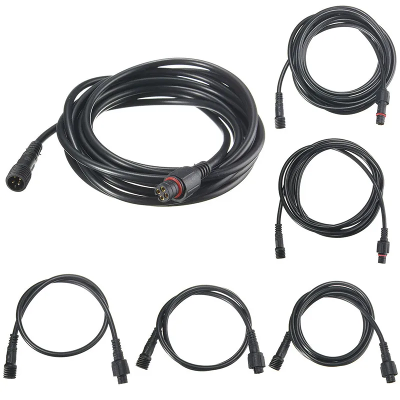 

CLAITE 40cm 60cm 100cm 200cm 300cm 4 Pin 2A Waterproof Male Female Extension Cable Wire Connector for RGB LED Strip Light