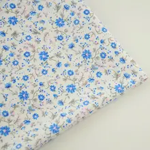 Хлопок Ткань прекрасные синие цветы ткани Текстиль для дома Вышивание Ткань Ремесло Шторы украшение жира четверти для начинающих Практика