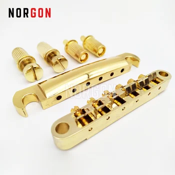 

Norgon 6-String Saddle Bridge For LP Electric Guitar Zinc Alloy Guitarra Tailpiece Guitar Parts and Accessories A Set SIXS09