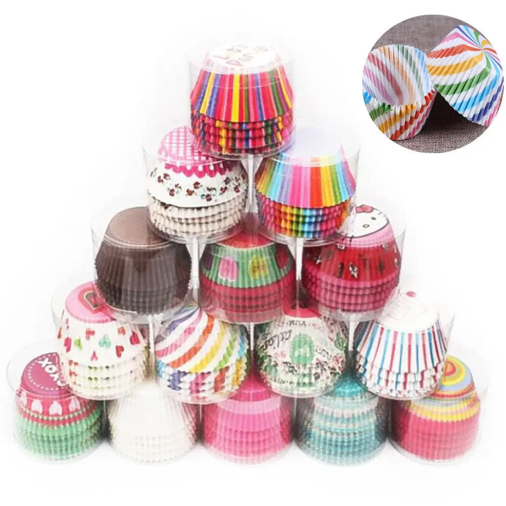 

100PC Paper Cup Soft Muffin Chocolate Cupcake Bakeware Baking Cup Mold Mould