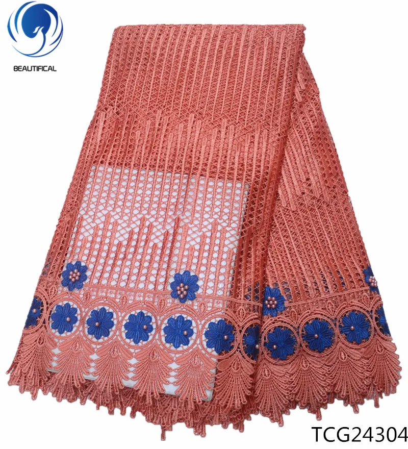 

BEAUTIFICAL lace nigeria cord lace dress african lace fabrics guangzhou mianlei trading free shipping 5yards for women TCG243