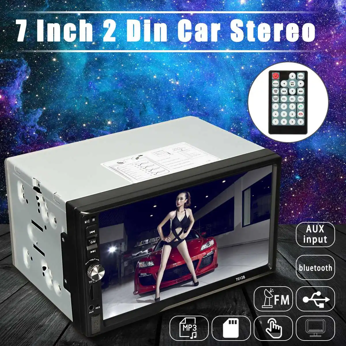 

1PCS 2 Din 7012B Car Stereo Radio Player 7 inch TFT HD for touch screen car radio player bluetooth hands free Car Electronics