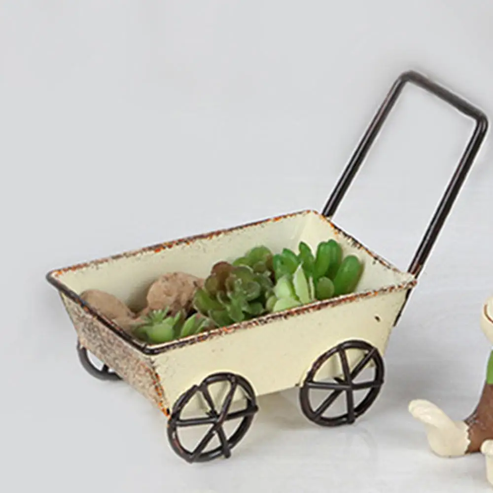 Кованая тележка Wagon аксессуары Кукольный дом мебель для спальни сцена украшения |