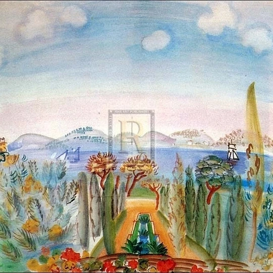 Baie des Anges симпатичный постер печать Рауль Dufy (30x24) |