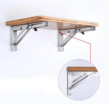 

2Pcs 400mm x 150mm Triangular Folding Bracket Metal Release Catch Support Bench Table Folding Shelf Bracket Home