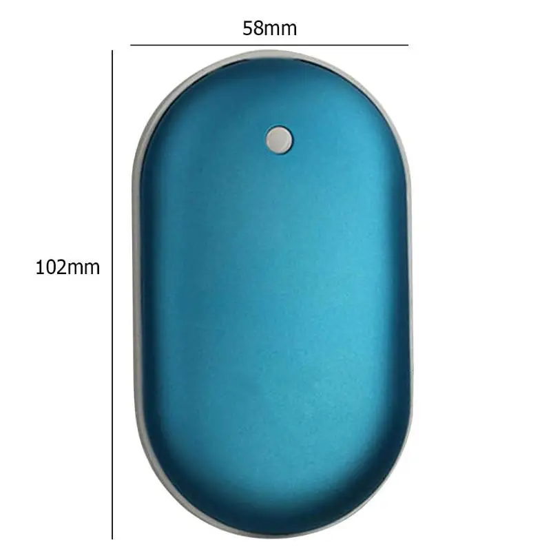 В форме булыжника мини USB Перезаряжаемый электрический грелка для рук зарядный нагреватель из алюминиевого сплава зарядка для мобильного телефона подарок