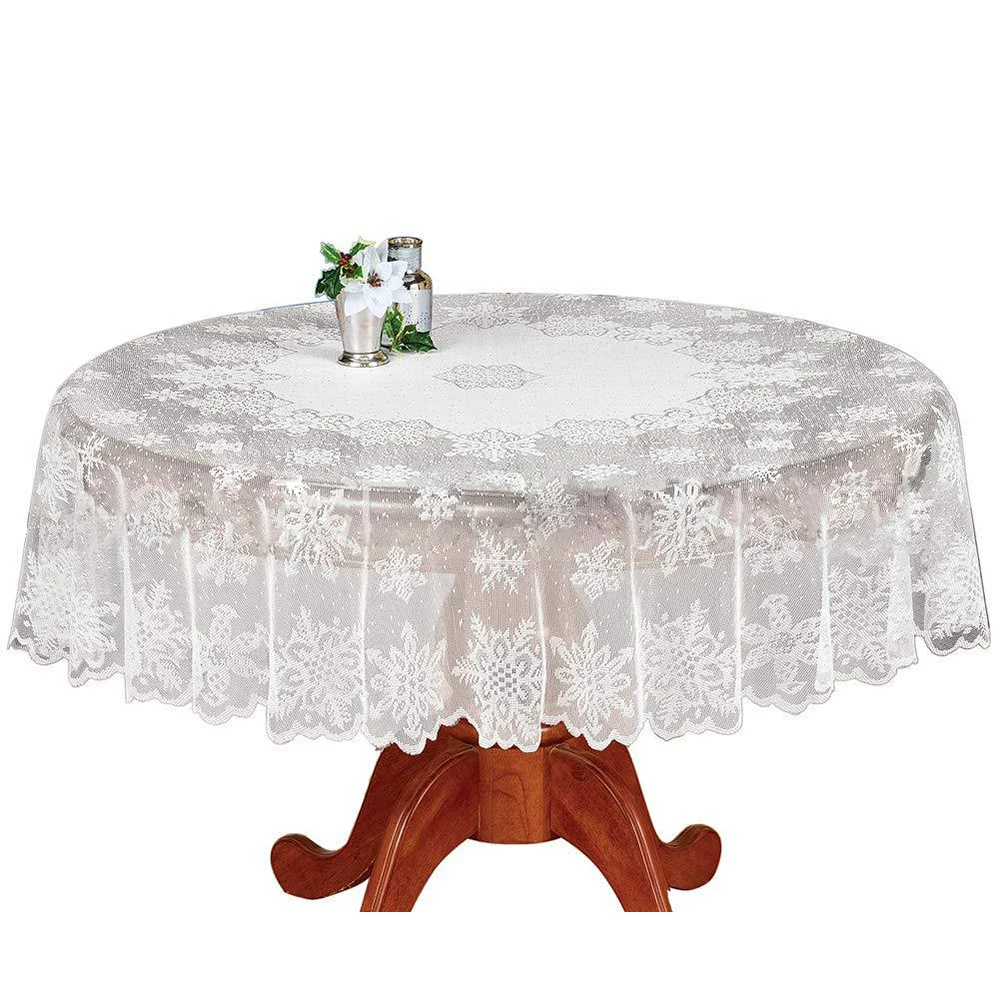1 pc مفرش طاولة غطاء الأبيض خمر مفرش مائدة دانتيل المنزل حزب عيد الميلاد ديكور جديد