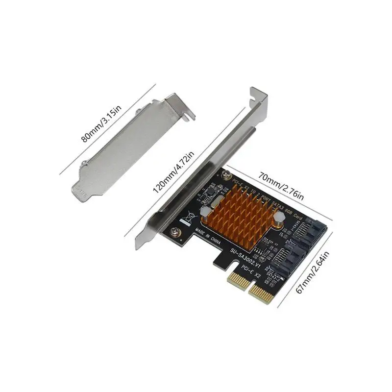 PCI-E a SATA 3,0 tarjeta de expansión de escritorio añadir TARJETA DE 2 puertos SATA III PCI Express adaptador