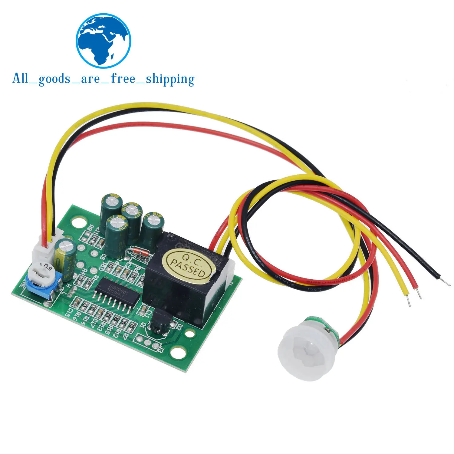

TZT DC 12V PIR IR Pyroelectric Infrared Module Adjustable Relay Output Human Body Sensor For Arduino