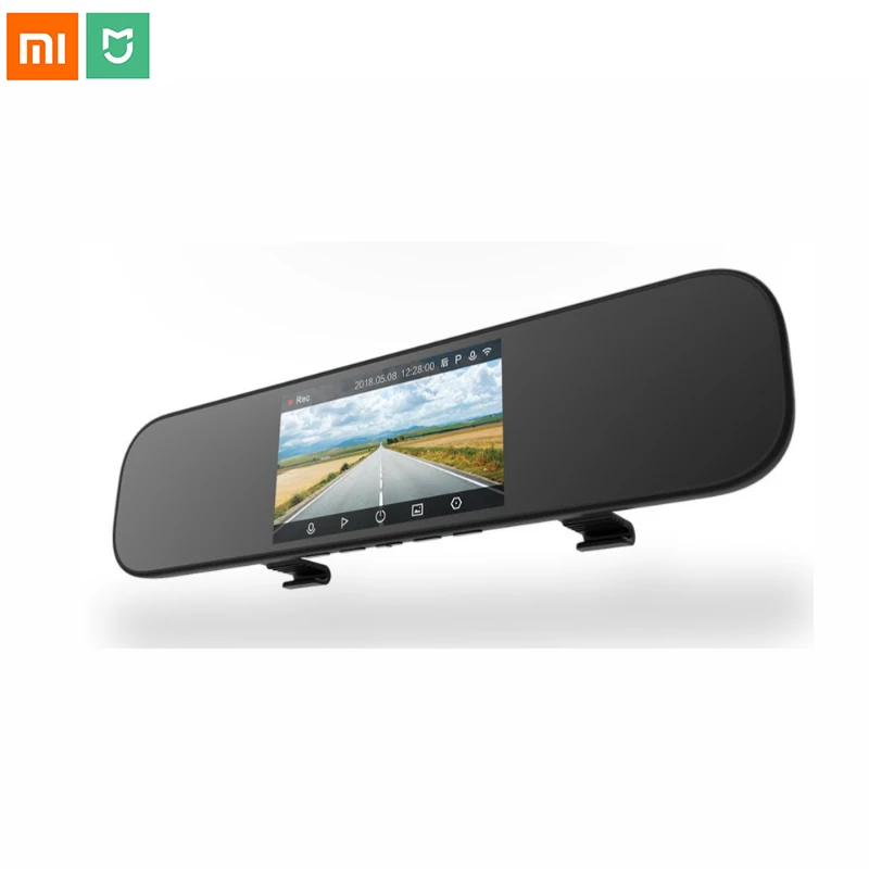 Xiaomi MIJIA 5 дюймов сенсорный экран 1080P Смарт зеркало заднего вида видеорегистратор Поддержка двойной записи приложение Голосовое управление видеорегистратор