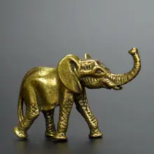 Коллекционное китайское резное бронзовое изделие с изображением животного слона изысканные маленькие статуи