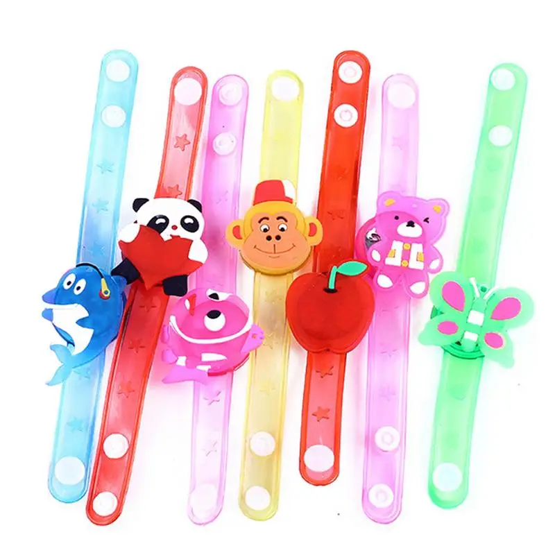 Детский светодиодный светящийся браслет с рисунком из мультфильма, детский подарок, светящийся ремешок на запястье, Детские Вечерние и ночные игрушки