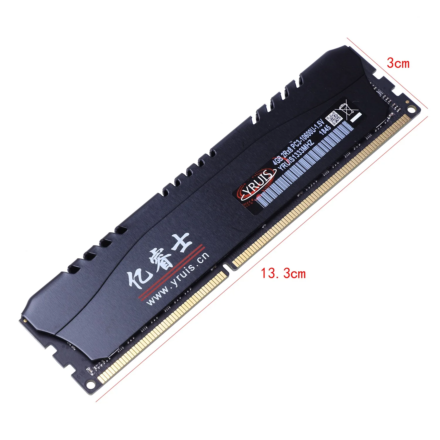 Горячая-Yruis Ddr3 4G Pc Ram Память Dimm 1,5 V Настольный Ram Внутренняя Память Ram для компьютерных игр Ram с кулером памяти