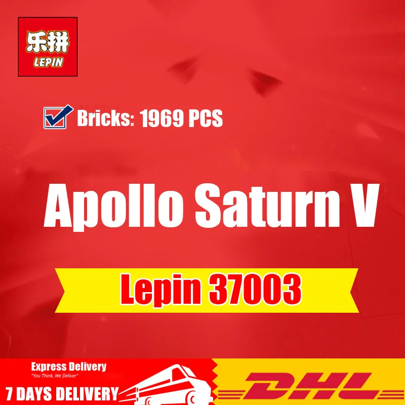 

IN STOCK LEPIN 37003 1969Pcs Apollo Saturn V Launch Vehicle Set Children Building Blocks Bricks Toy Compatible Legoings 21309