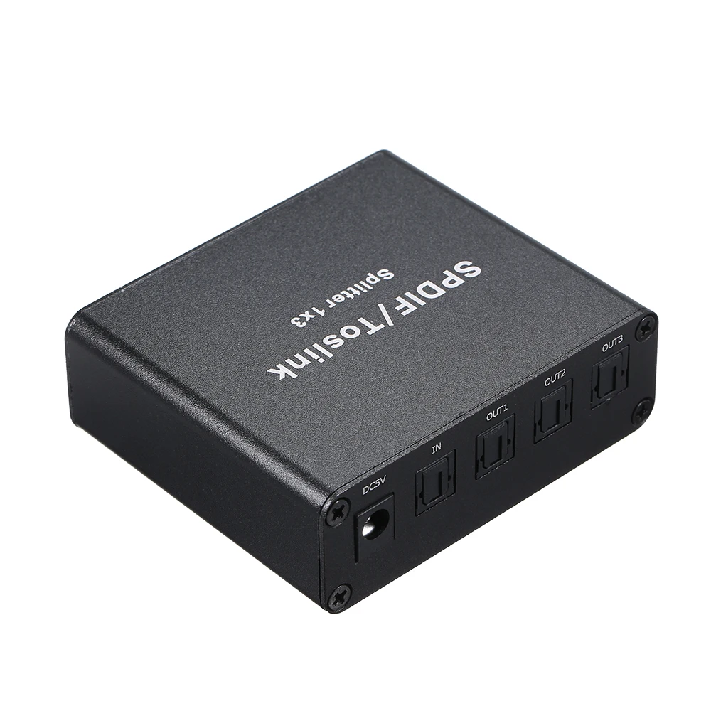 100% Высокое качество SPDIF Toslink Цифровой оптический аудио сплиттер 1x3 адаптер от 1 до 3