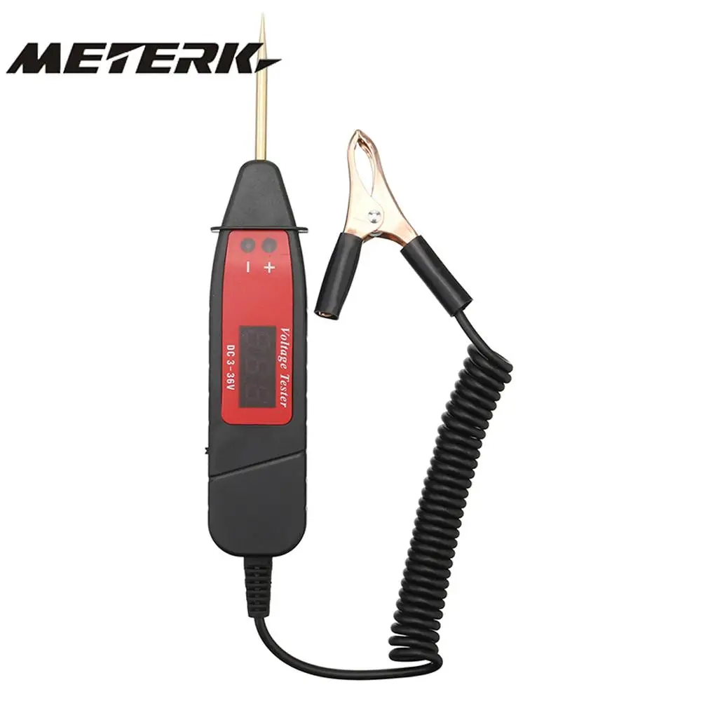 

Car Digital LCD Electric Voltage Automotive Test Pencil Probe Detector Tester Voltage Measuring Tool LED Light