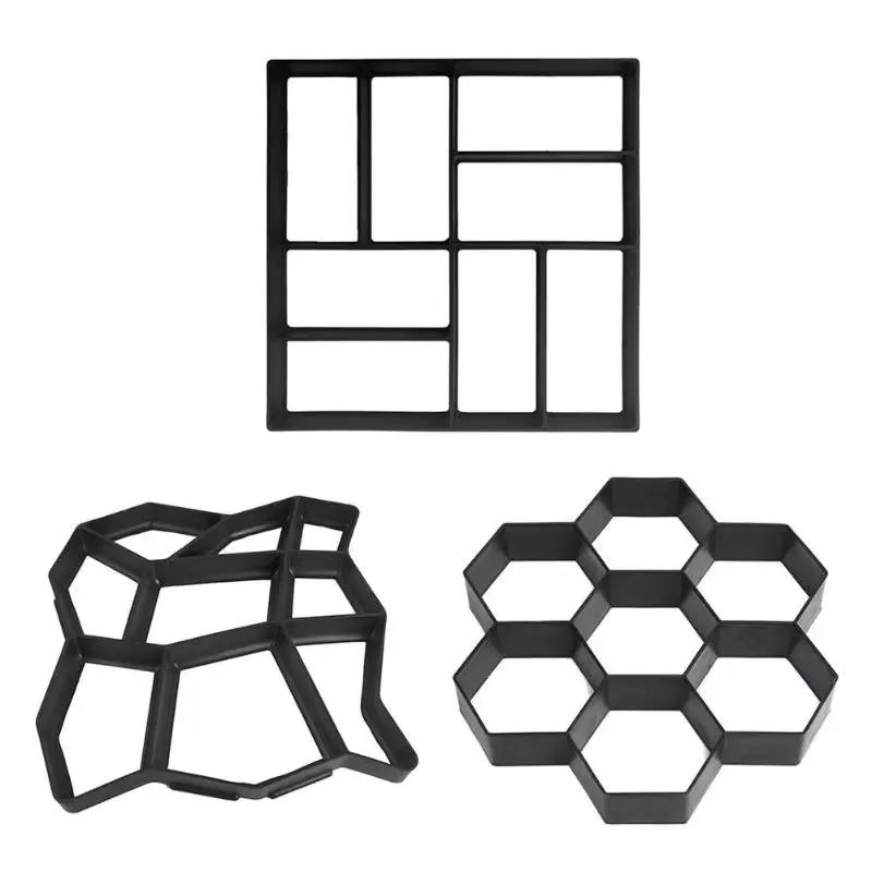 

1PC Garden Paving Mold DIY Manually Paving Cement Brick Stone Pathway Road Concrete Molds Path Maker Pavement Molds Mould